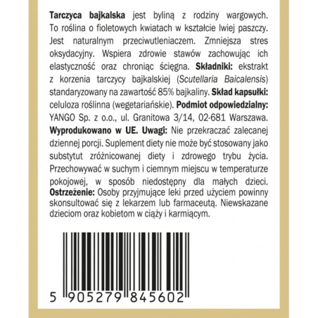 Bajkalina - ekstrakt - 90 kapsułek Yango