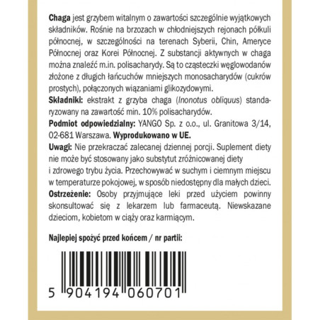 Chaga - ekstrakt 10% polisacharydów - 50 g