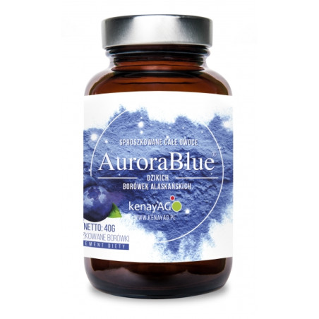 AuroraBlue® Sproszkowane całe owoce dzikich borówek alaskańskich (40 g) - suplement diety