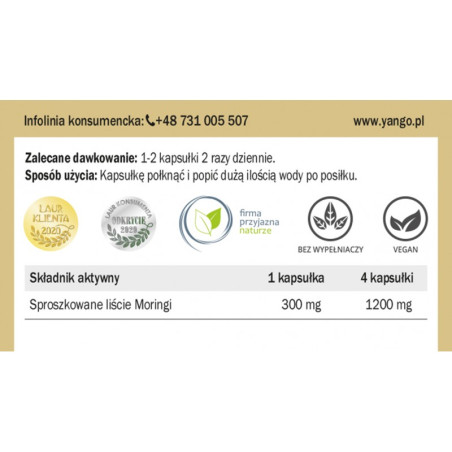 Moringa - 120 kapsułek