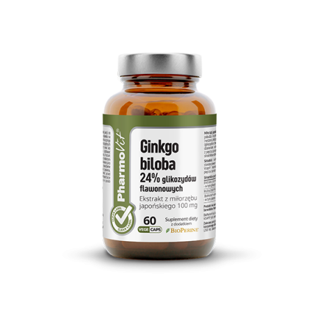 Ginkgo biloba 24% glikozydów flawonowych 60 kaps VCAPS® Clean Label™