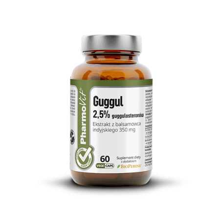 Guggul 2,5% guggulosteronów 60 kaps VCAPS® Clean Label™