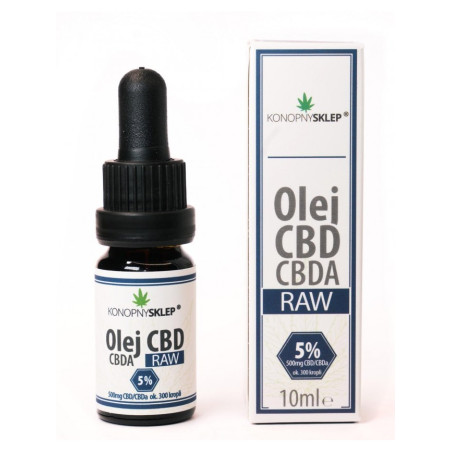 Olej konopny RAW 5% CBD+CBDA 10ML 500mg