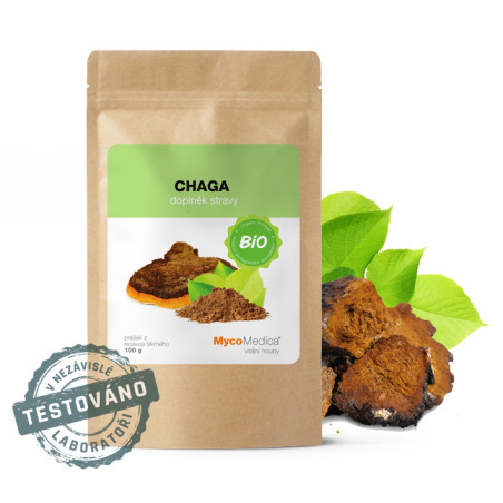 Chaga suszony w proszku 100g - MycoMedica