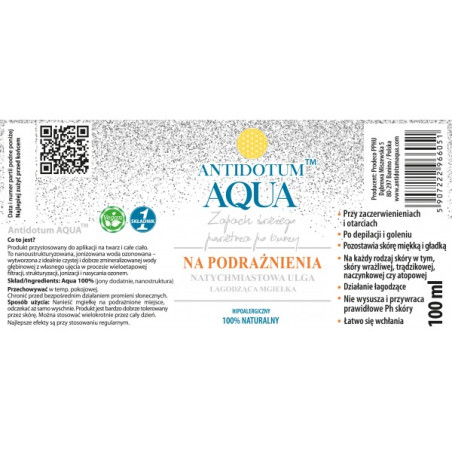 NA PODRAŻNIENIA - KOSMETYK: ANTIDOTUM AQUA