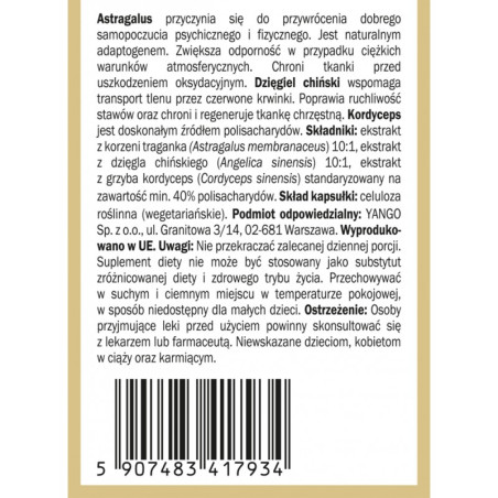 Astragalus Premium™ - 90 kapsułek Yango