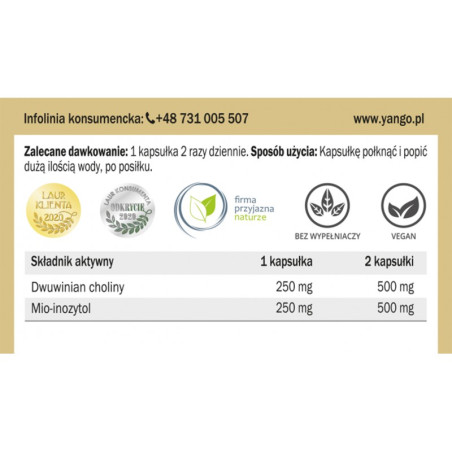 Cholina + Inozytol - 90 kaps Yango