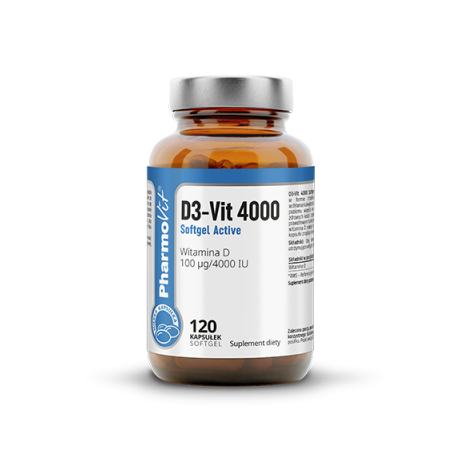 D3-Vit 4000 Softgel Active 120 kaps | Clean label Pharmovit