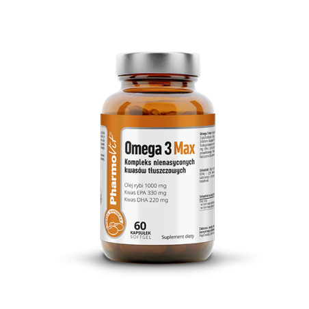 Omega 3 Max 60 kaps Softgel | Clean label Pharmovit