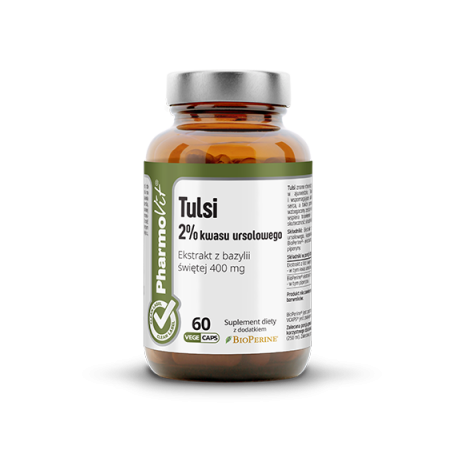 Tulsi 2% kwasu ursolowego 60 kaps Vcaps® | Clean label Pharmovit