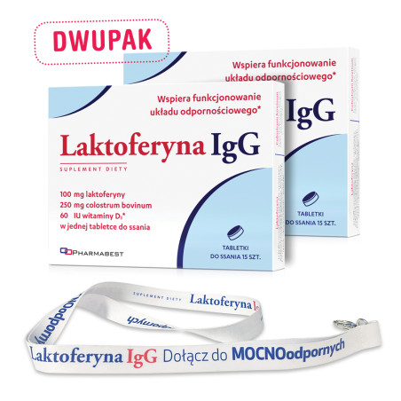 Laktoferyna IgG – DWUPAK + smycz gratis
