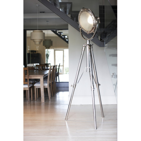 Lampa podłogowa 63x215 cm. aluminium stal