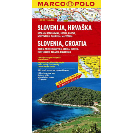 MP Mapa Słowenia, Chorwacja, Czarnogóra, Albania, Bosnia i Hercegowina, Kosowo, Macedonia