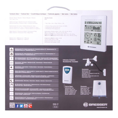 Stacja meteorologiczna Bresser RC, biała