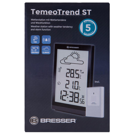 Stacja meteorologiczna Bresser TemeoTrend ST RC, czarna