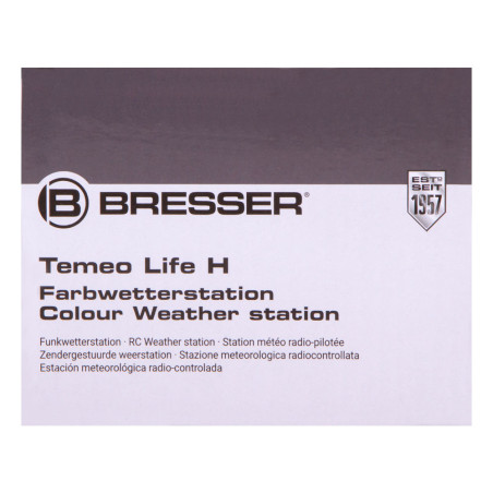 Stacja meteorologiczna Bresser Temeo Life H z kolorowym wyświetlaczem, czarna