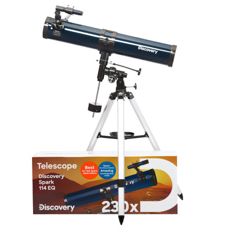 (EN) Teleskop Levenhuk Discovery Spark 114 EQ z książką