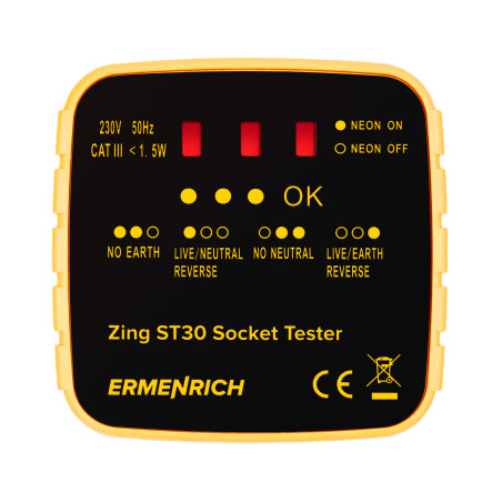 Tester do gniazd sieciowych Ermenrich Zing ST30