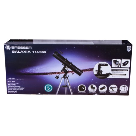 Teleskop Bresser Galaxia 114/900 z adapterem do smartfona