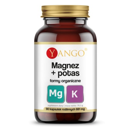 Magnez + potas - formy organiczne - 90 kaps.