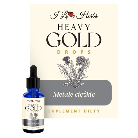 3x HEAVY Gold Drops METALE CIĘŻKIE Krople Ziołowe od I Love Herbs Suplement Diety 50ml