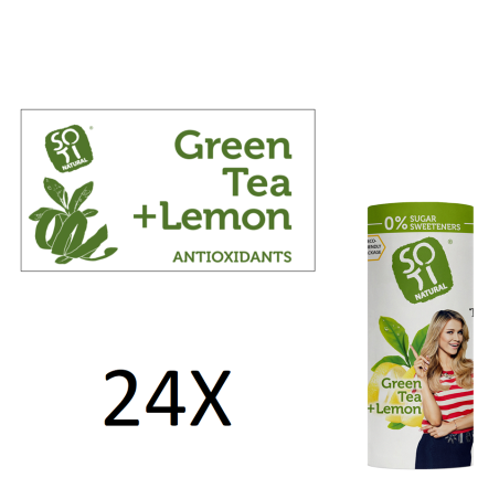 Zielona herbata ze skórką z cytryny 230 ml eko puszka 24 szt