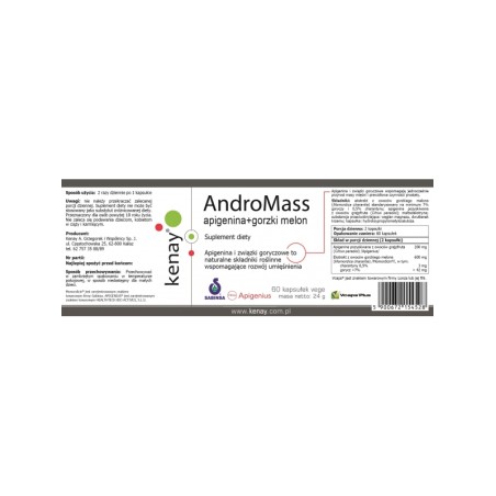 AndroMass apigenina + gorzki melon 60 kpasulek