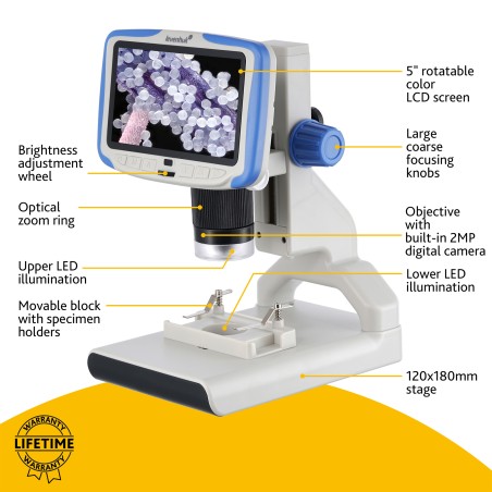 Mikroskop cyfrowy Levenhuk Rainbow DM500 LCD