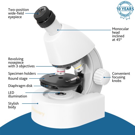 (EN) Mikroskop Levenhuk Discovery Micro z książką