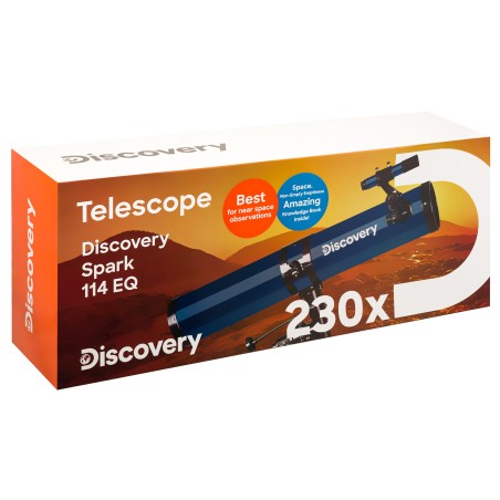 (EN) Teleskop Levenhuk Discovery Spark 114 EQ z książką