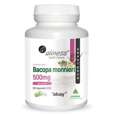 Bacopa monnieri extract 50%, 500 mg x 100 Vege Caps