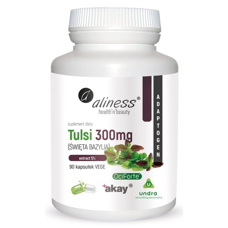 TULSI (ŚWIĘTA BAZYLIA) extract 5% 300mg x 90 Vege caps