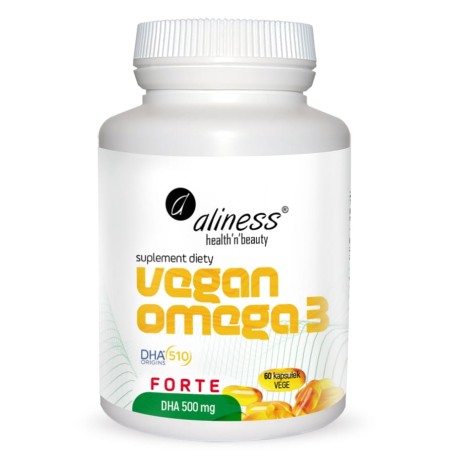 Vegan Omega 3 FORTE DHA 500 mg x 60 vege caps   Aliness