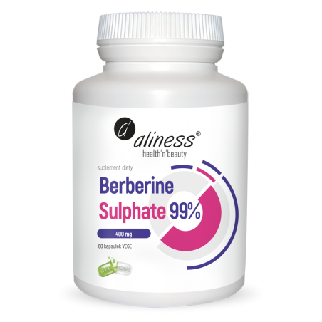 Berberine Sulphate 99% 400 mg x 60 vege caps   -  Aliness