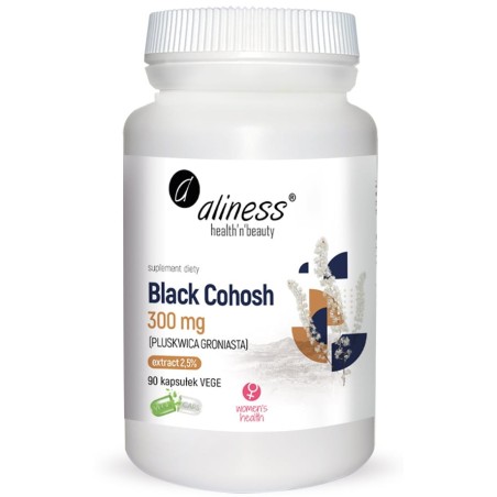 Black Cohosh 300mg (PLUSKWICA GRONIASTA) x 90 Vege caps  -  Aliness