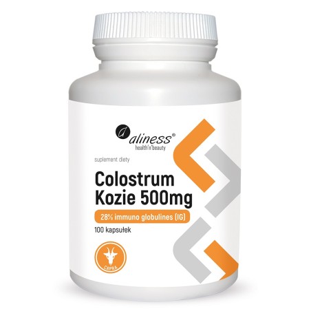 Colostrum Kozie IG 28% 500 mg x 100 kaps -  Aliness