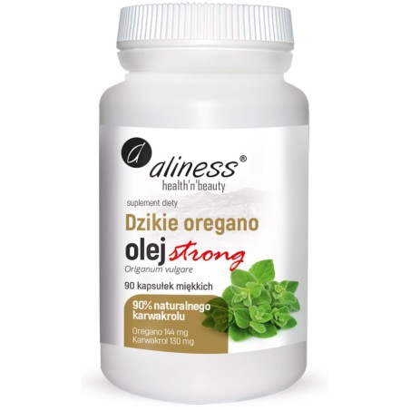 Dzikie oregano olej STRONG 100% naturalny x 90 kapsułek miękkich     -  Aliness