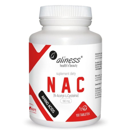 NAC N-Acetyl-L-Cysteine 190 mg (1/2 tab) x 100 tab  -  Aliness