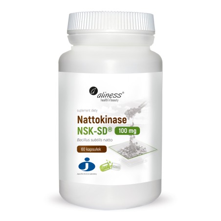 Nattokinase NSK-SD® 100 mg x 60 Vege Caps   -  Aliness