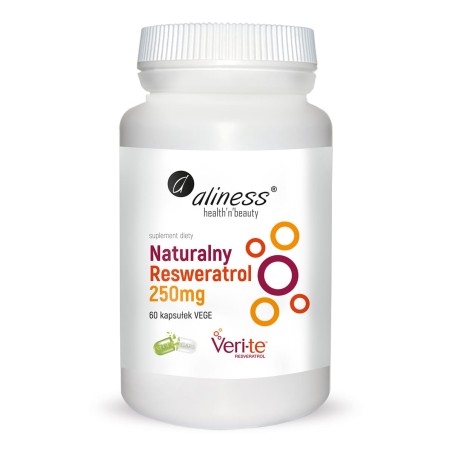 Naturalny Resweratrol Veri-Te 250mg x 60 Vege caps-  Aliness