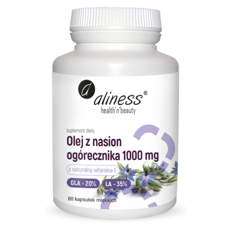 Olej z nasion ogórecznika 20%/35% 1000 mg x 60 caps  -  Aliness