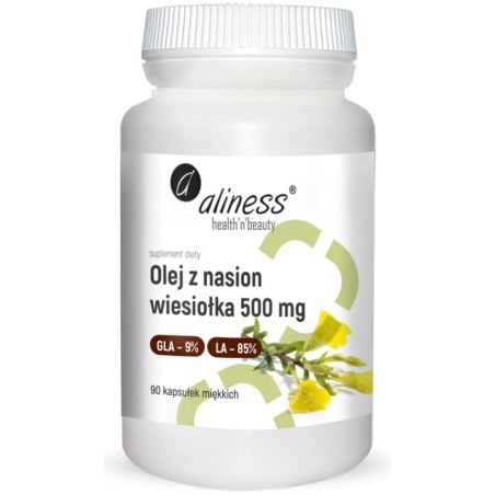 Olej z nasion wiesiołka 9%/85% 500 mg x 90 caps  -  Aliness