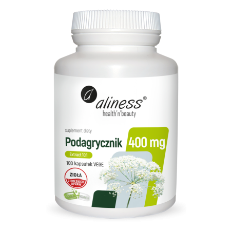 Podagrycznik (Aegopodium podagraria L.) ekstrakt 10:1 400mg x 100 Vege caps    -  Aliness