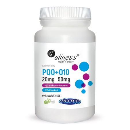 PQQ MGCPQQ® 20 mg + Q10 50 mg x 60 Vege caps    -  Aliness