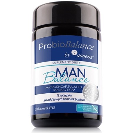 ProbioBALANCE, Probiotyk Man Balance 20 mld. x 30 vege caps.  Aliness