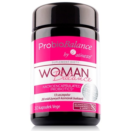 ProbioBALANCE, Probiotyk Woman Balance 20 mld. x 30 vege caps  Aliness