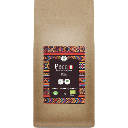 Kawa Arabica Peru BEZKOFEINOWA 1kg EKO