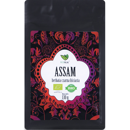 Herbata ekologiczna czarna liściasta ASSAM 130g
