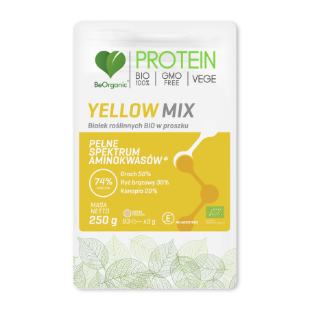 Yellow MIX białek roślinnych BIO w proszku 250g