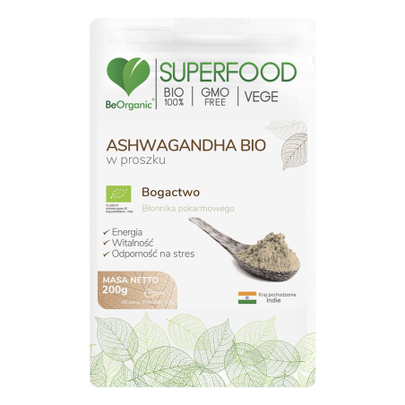 Ashwagandha BIO w proszku 200g